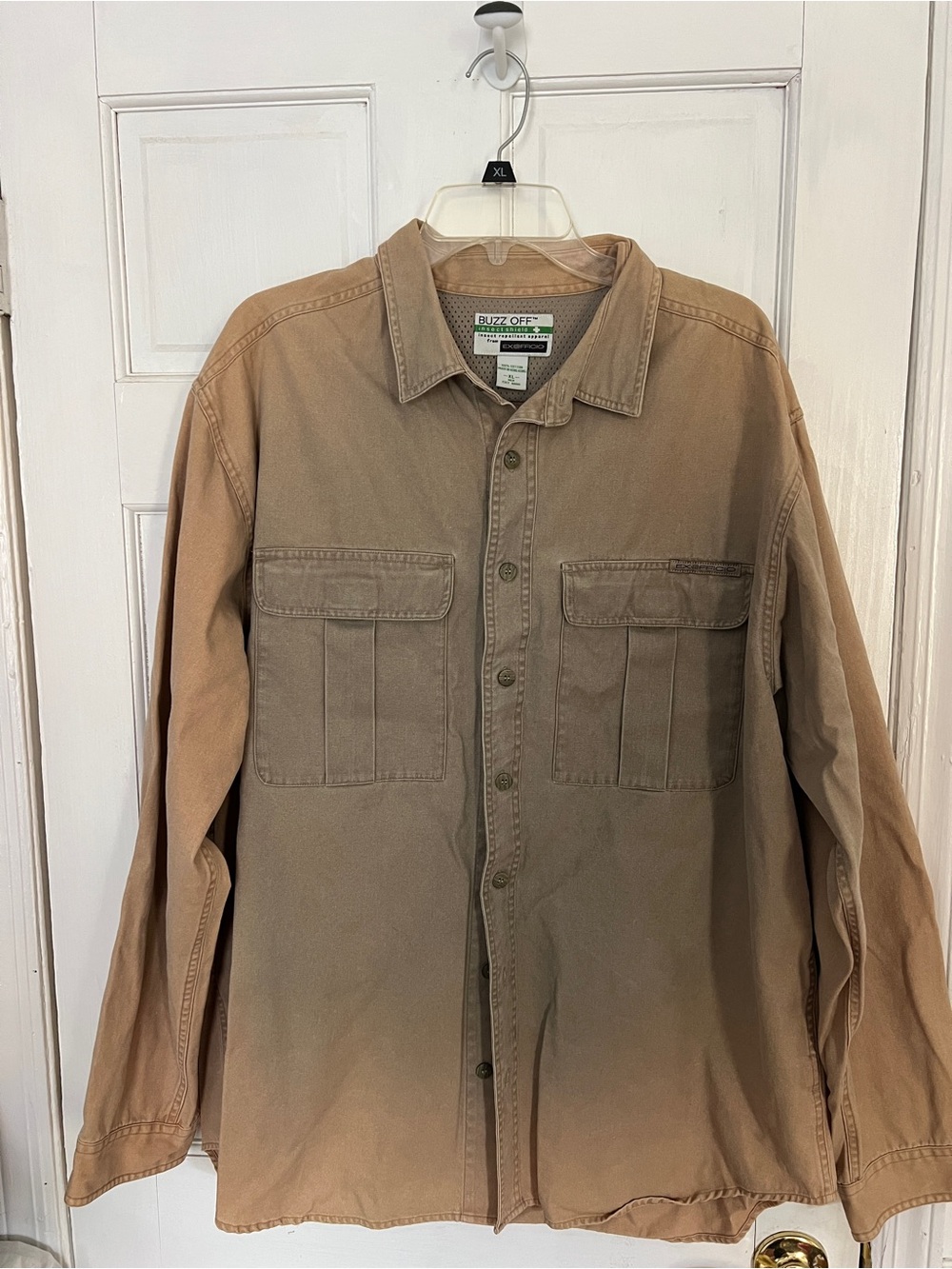 Men’s Utility Shirt- ExOfficio Buzz Off Insect Shield - Khaki - XL